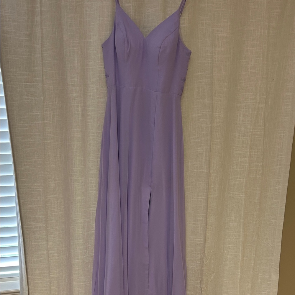 Lavender Spaghetti-Strap A-Line Maxi Dress